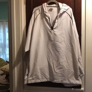 Hooded pullover 1/4 zip jacket with mesh lining 3X